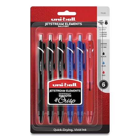 Vertex Jetstream Element Ballpoint Pen, 6PK VE3758155